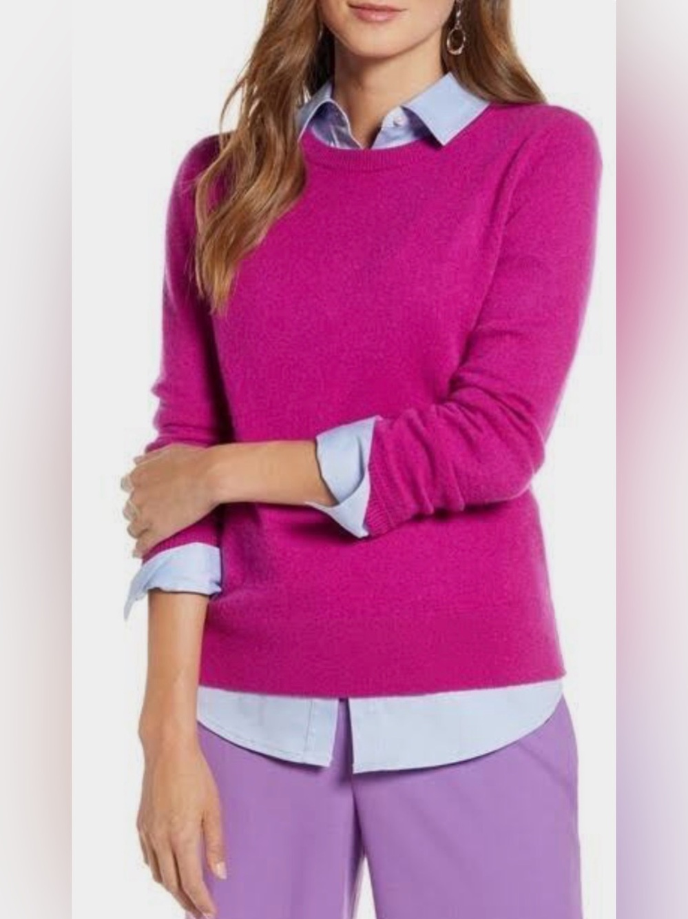 Halogen women’s pink 100% cashmere sweater XL